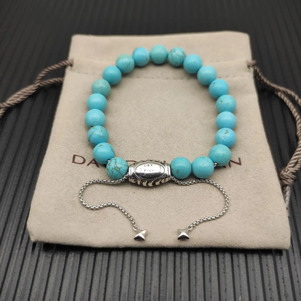 David Yurman Retractable Turquoise Crystal Bracelet